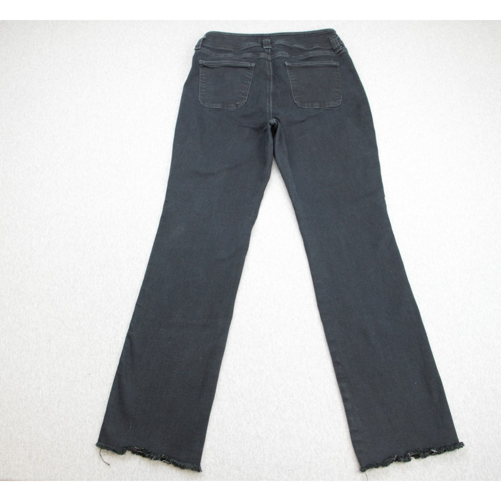 NYDJ Jeans Womens 8 Black Cotton Blend Marilyn Straight - Picture 2 of 7
